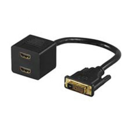 Adaptador video DVI-M a 2xHDMI-H