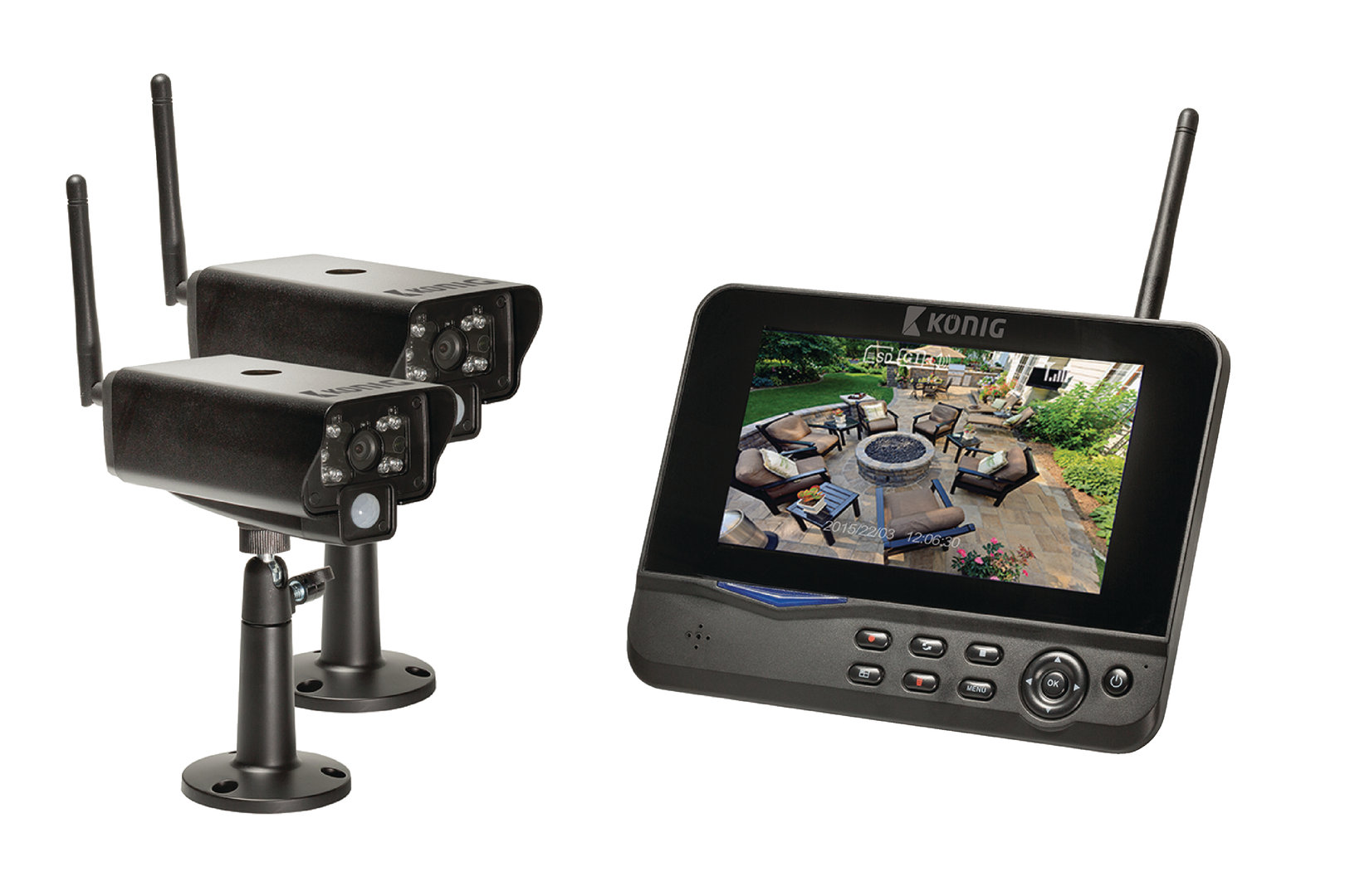 Equipo de Videovigilancia inalámbrico con dos cámaras