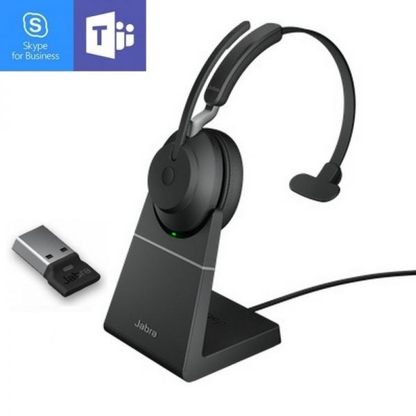 Jabra Evolve2 65 Mono USB-A MS con soporte de carga