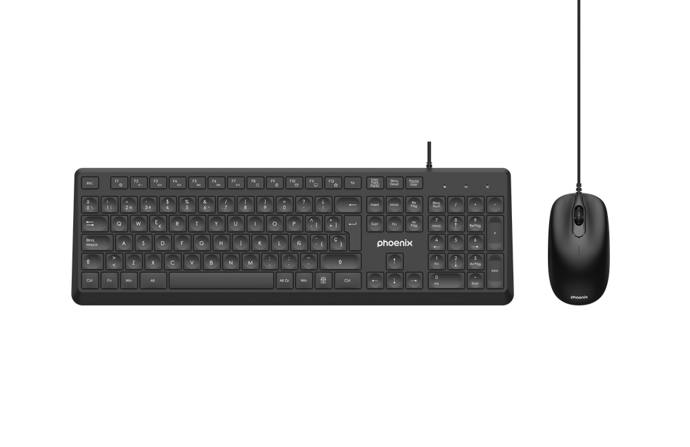 Teclado multimedia + Ratón con cable USB