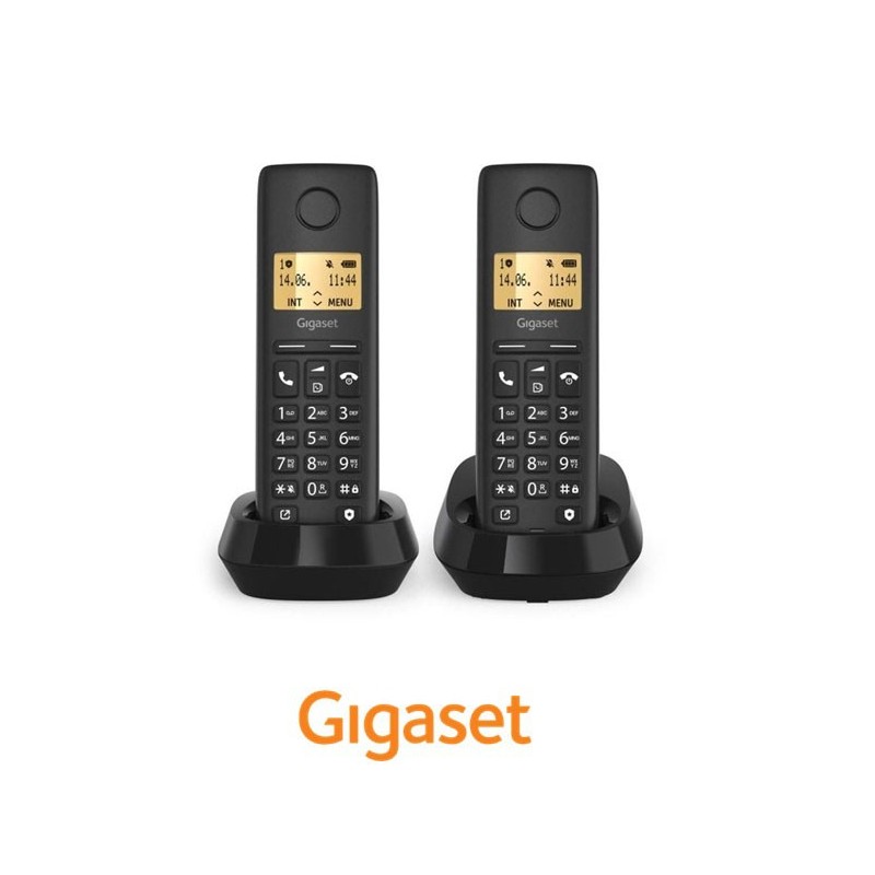 Gigaset BASIC 100 Duo teléfono inalámbrico DECT negro